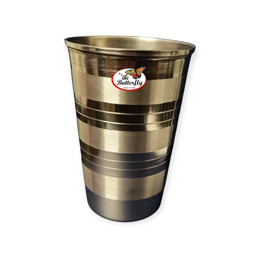 Durable stainless steel drinking glass tumbler