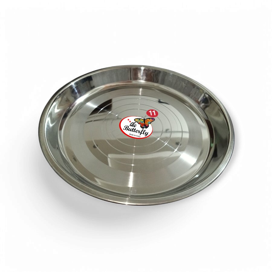 Stainless steel khoncha heavy plate for use dinner