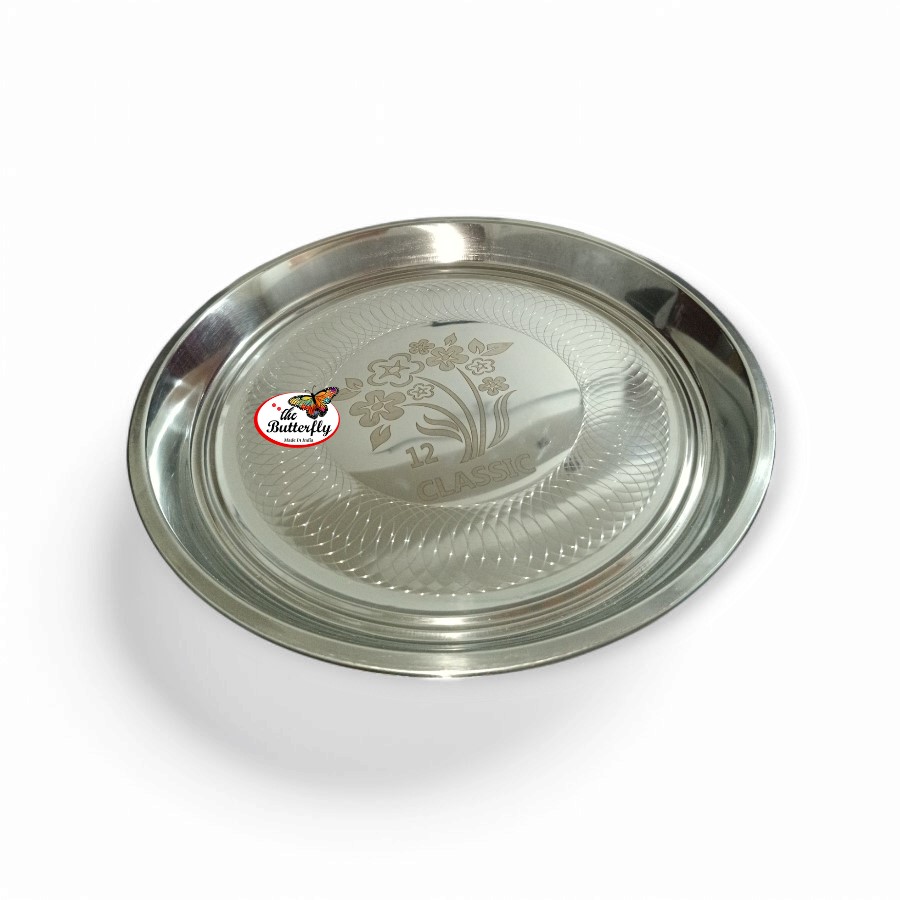 Stainless steel khoncha thali laser tool touch finish