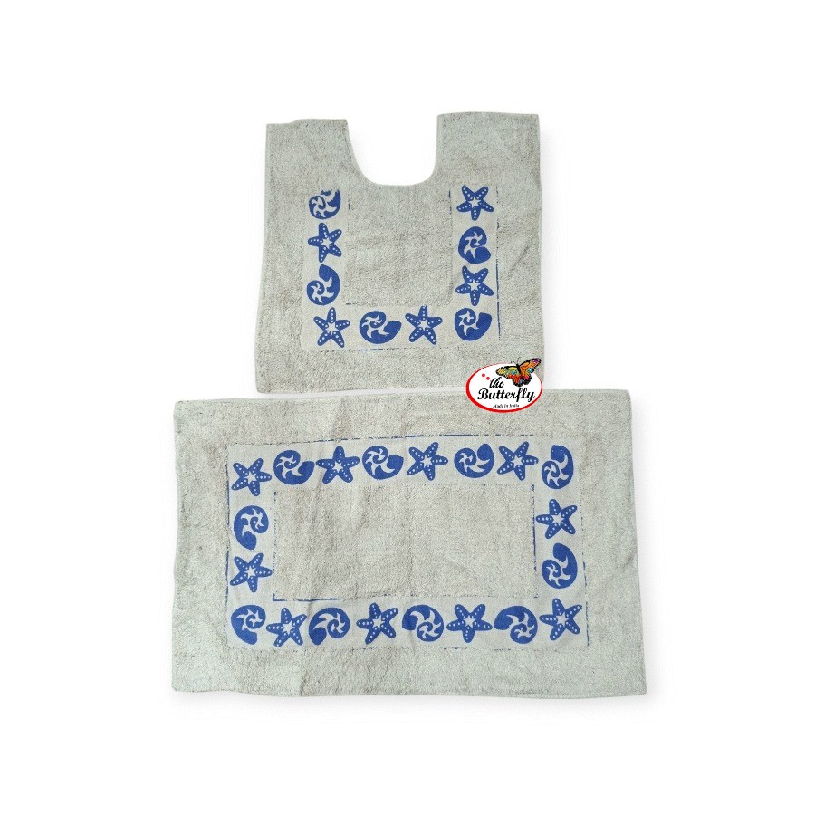 Designer cotton mat for bathroom floor