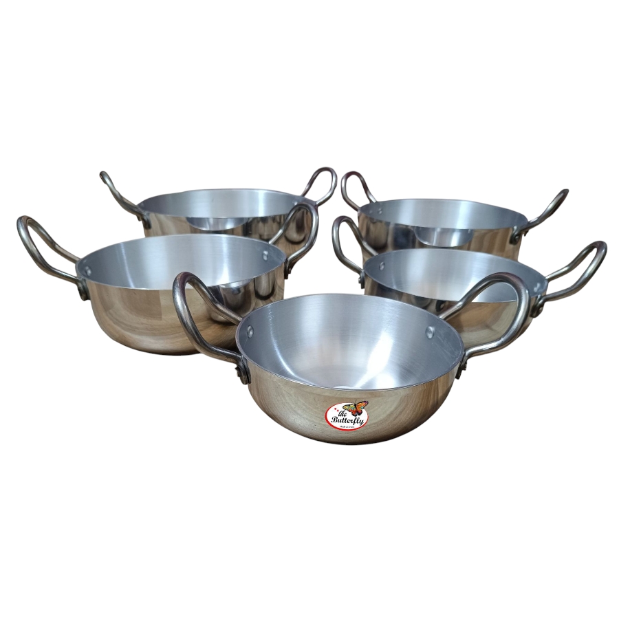 Mirror polished aluminium karahi for cooking