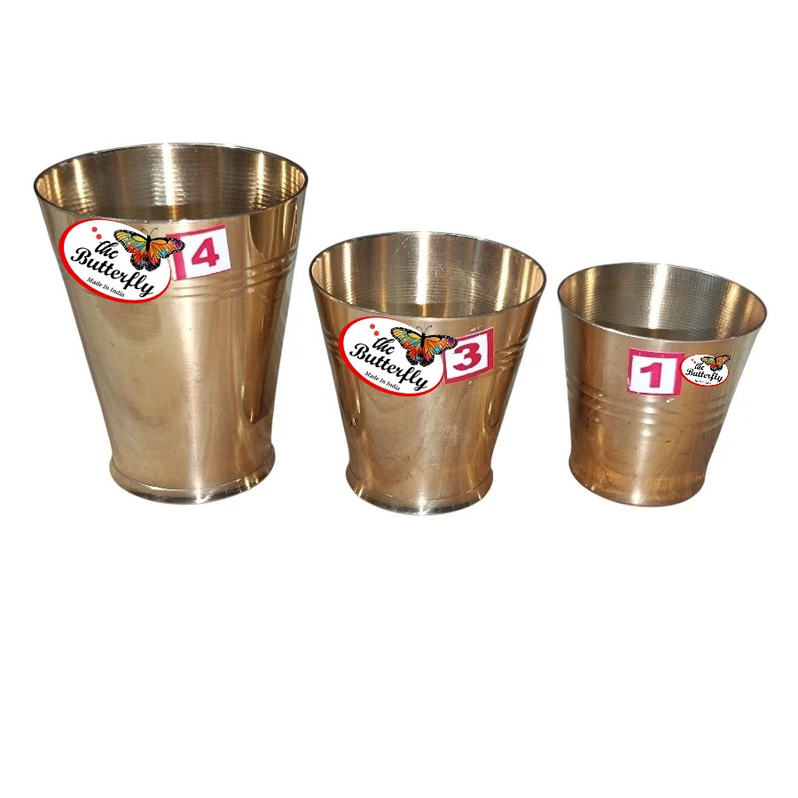 Brass tumbler glass for traditional drinking