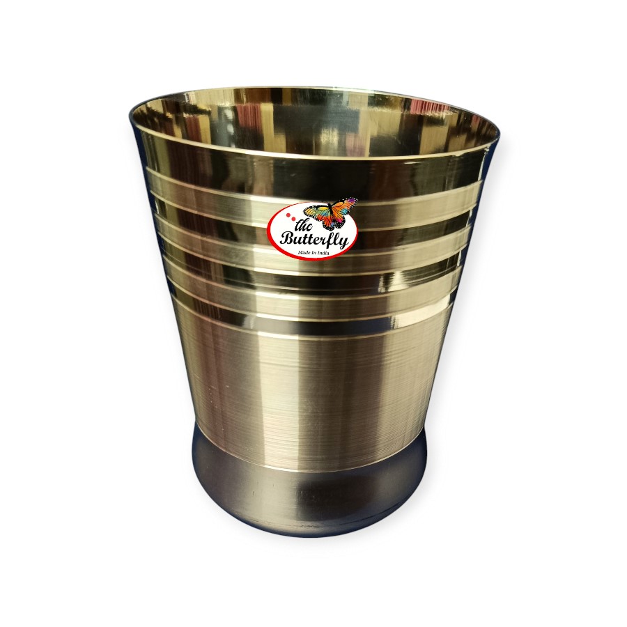 Stainless steel drinking tumbler glass