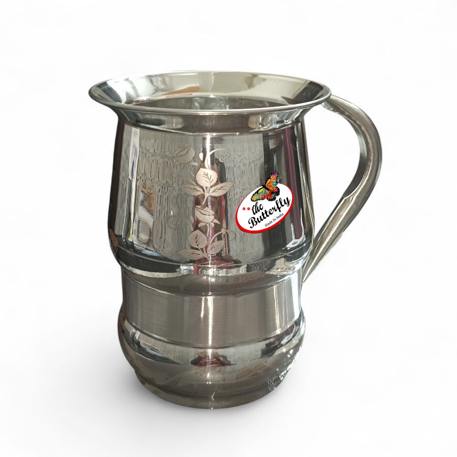 Diamond pattern laser stainless steel jug