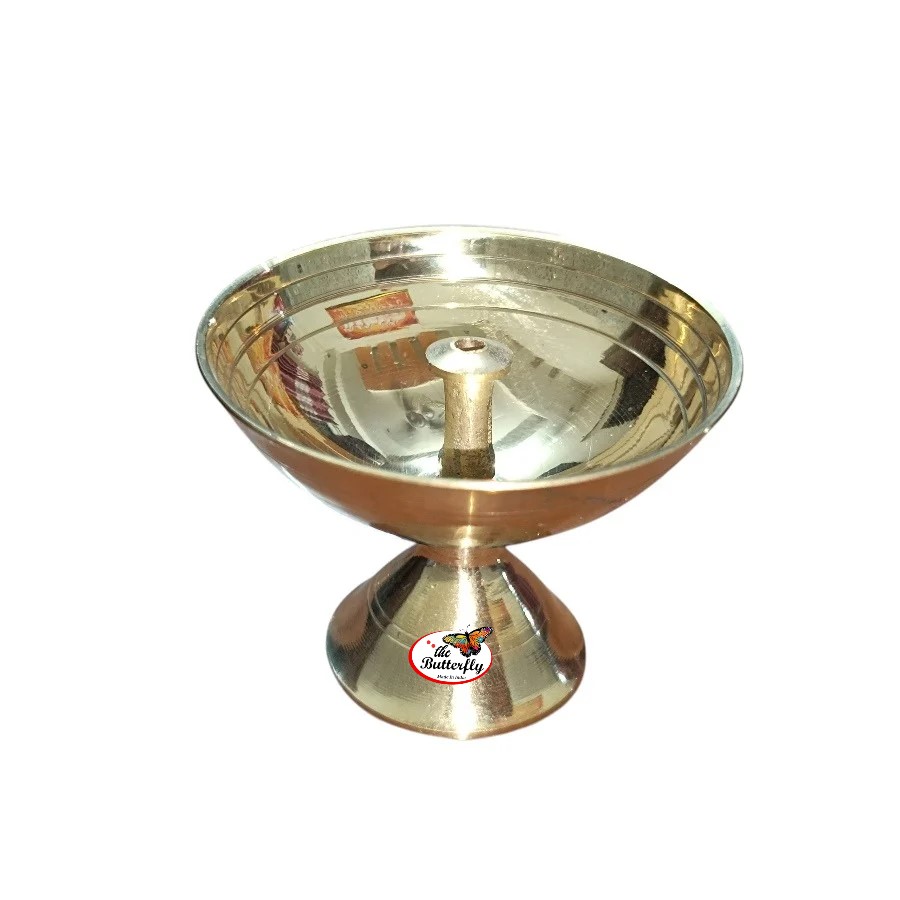 Traditional brass payali diya for pooja