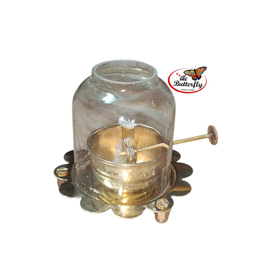 Brass akhand diya for continuous pooja lighting