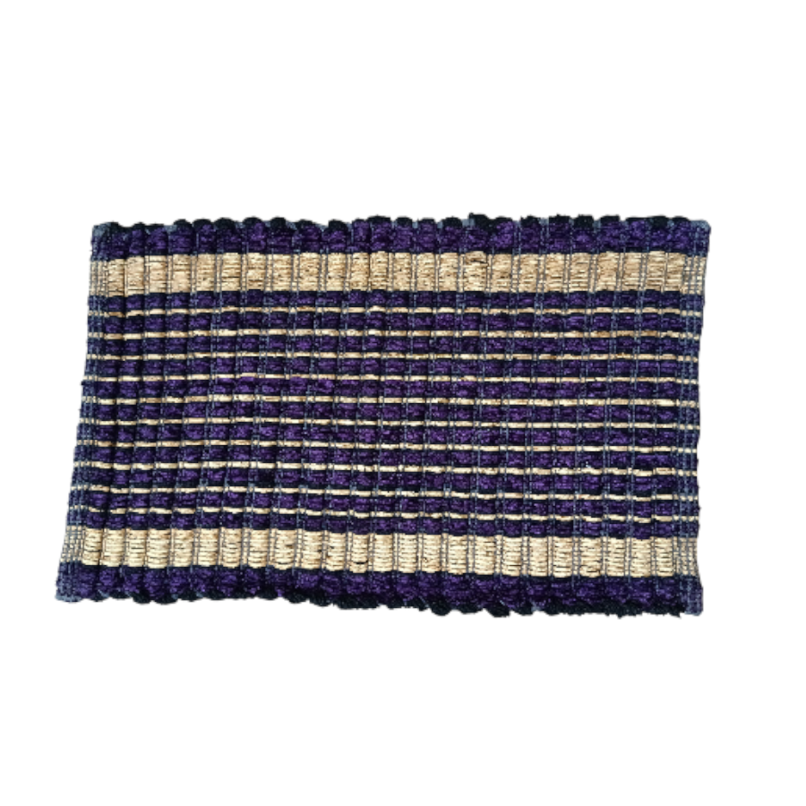 Feather rib textured door mat for dust control