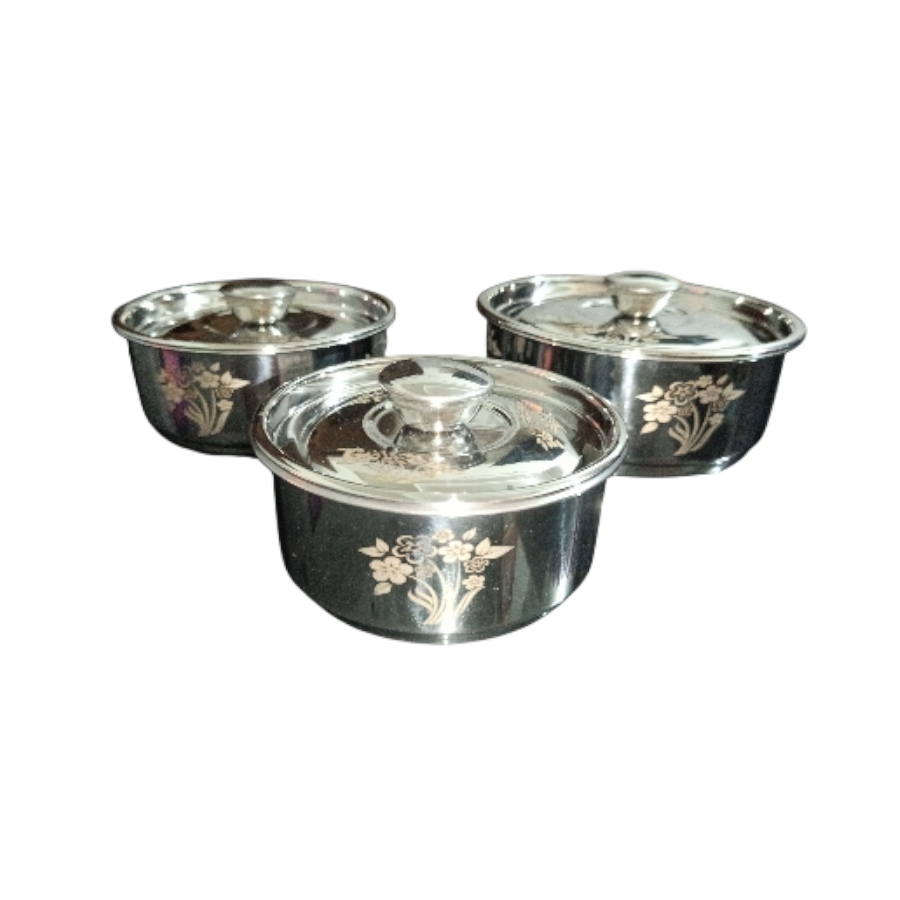 Astro laser design stainless steel handi set for serving