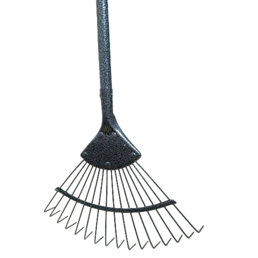 Leaf rake tool for garden cleaning