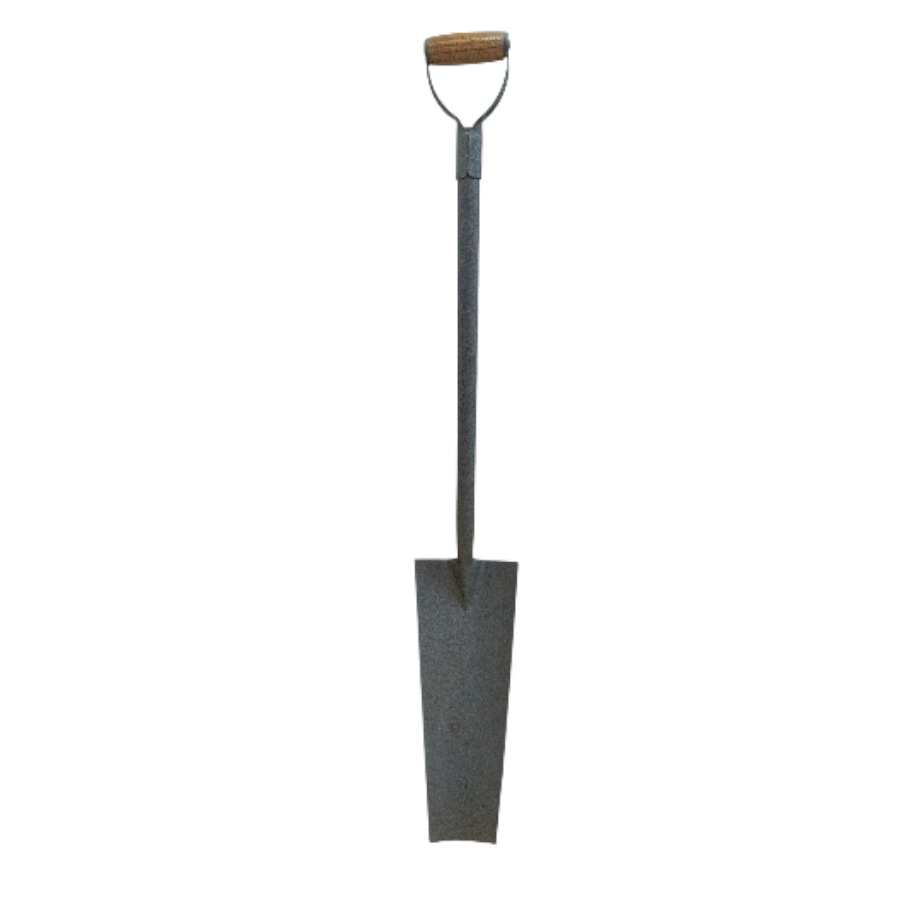 Tubular shaft post hole spade for fencing work
