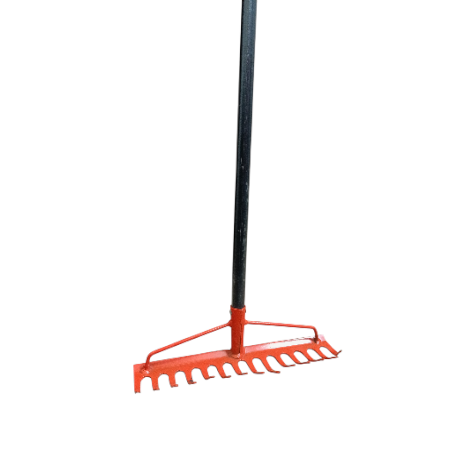 Bow type garden rake with 14 durable teeth