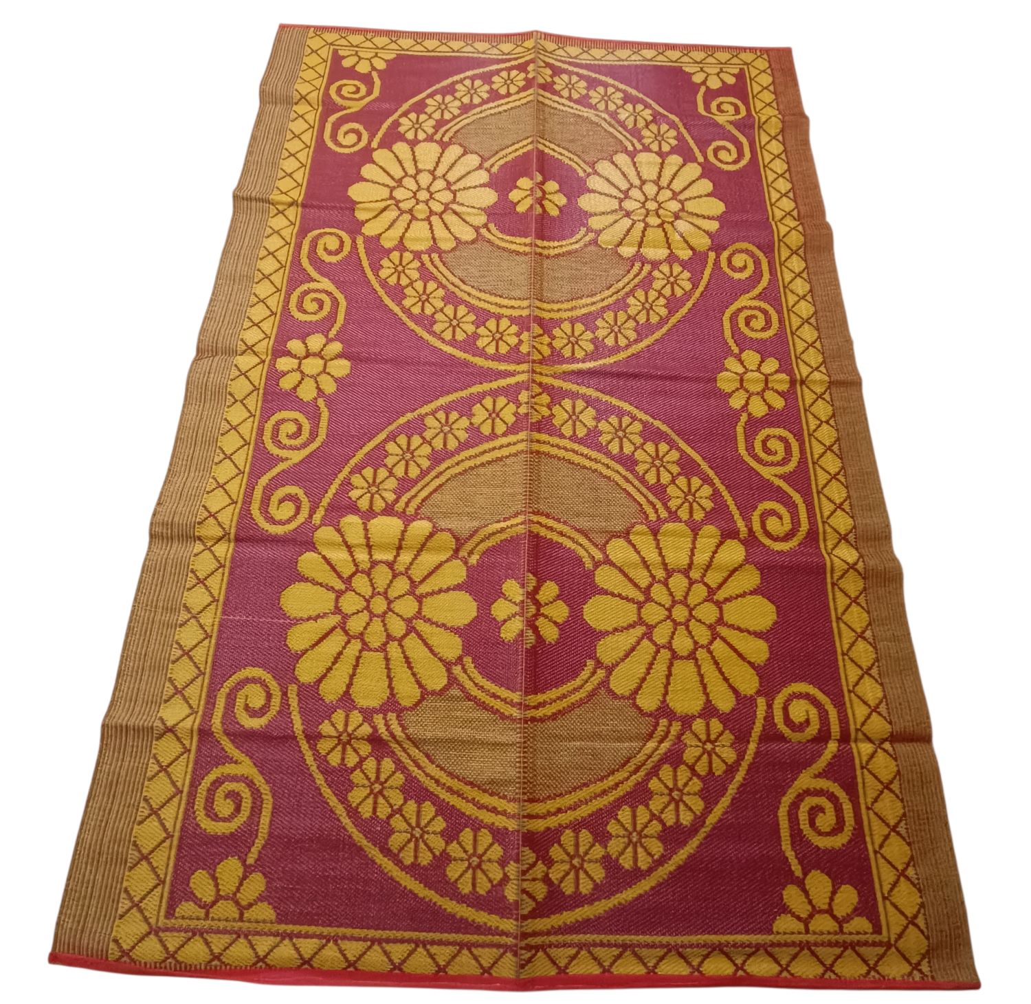 Plastic chatai floor mat for indoor and outdoor use