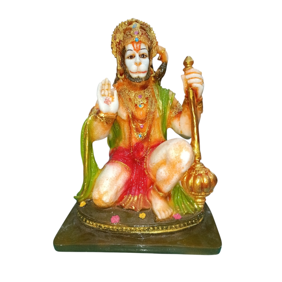 Polystone Ashirwad Hanuman statue blessing devotees