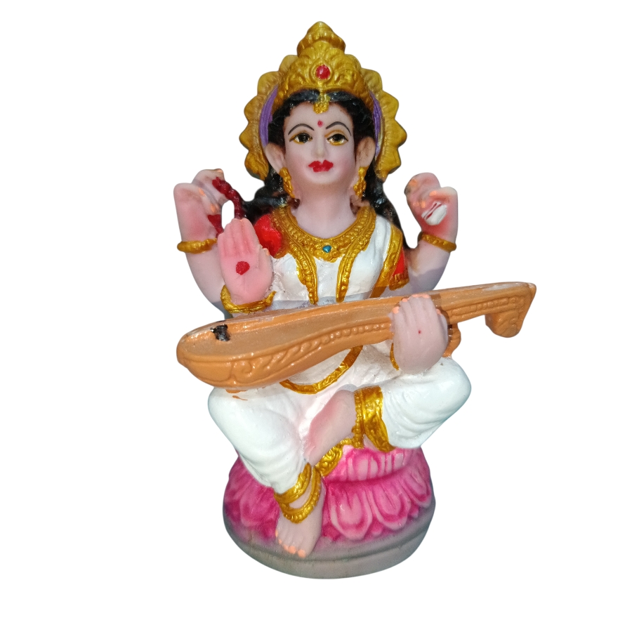 Polystone Maa Saraswati statue for knowledge and wisdom