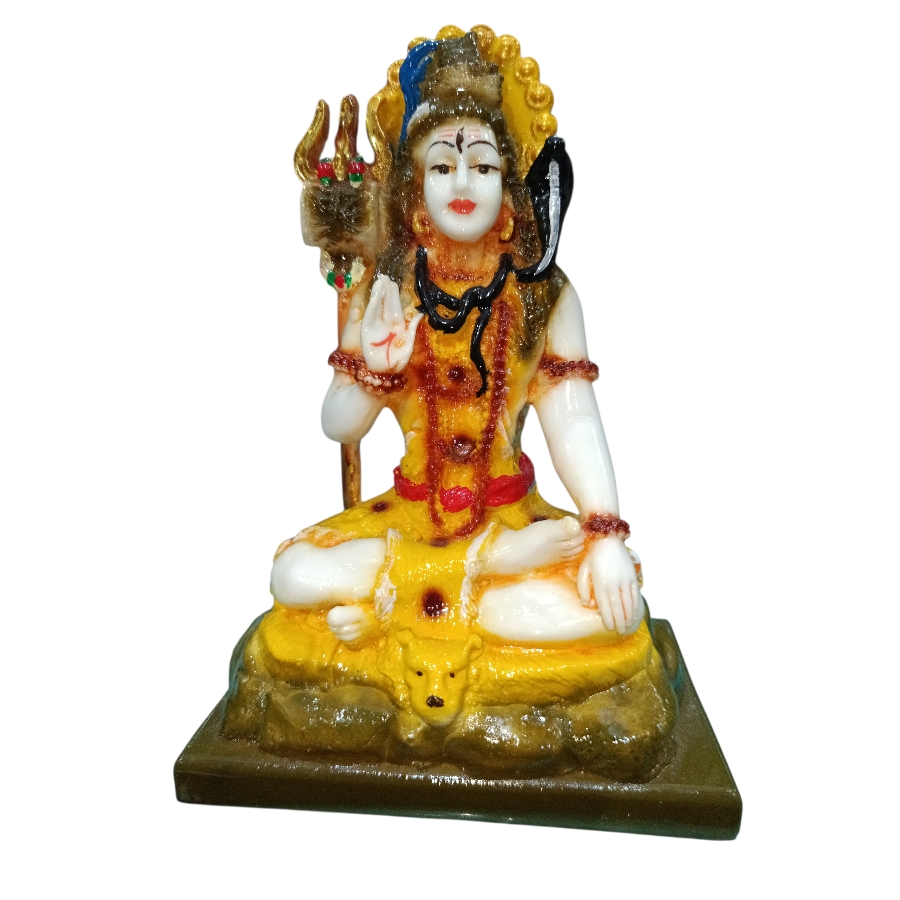 Polystone Shankar Ji statue symbolizing peace and power