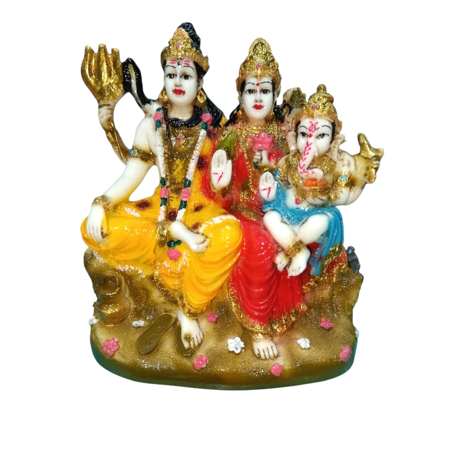 Polystone Shiv Pariwar statue for spiritual worship