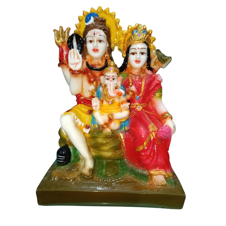Polystone Shiv Pariwar statue for spiritual harmony
